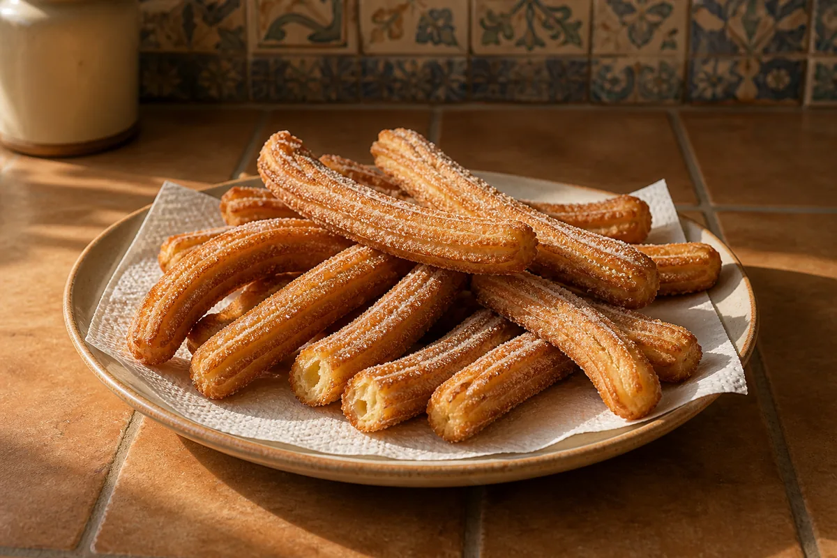 Churros espagnols dorés