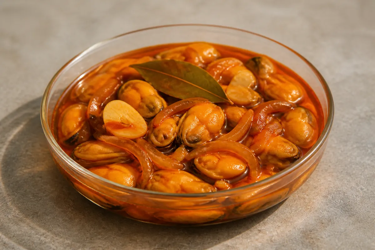 Moules escabèche marinées