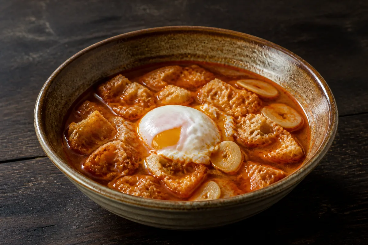 Sopa ajo castillane